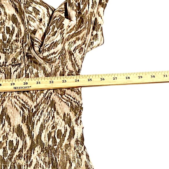 Chicos Jacket Womens 3 US XL Beige Brown Inkat Utility Relaxed Safari Lagenlook - Picture 6 of 16